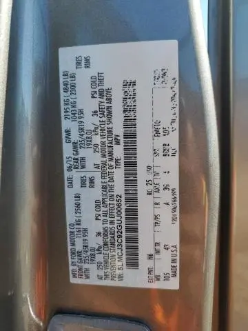 2016 LINCOLN MKC RESERVE  