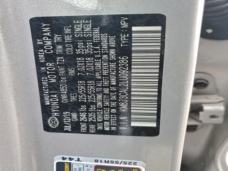 2020 HYUNDAI TUCSON LIMITED  