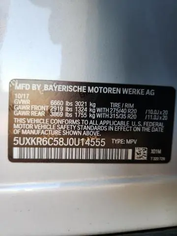 2018 BMW X5 XDRIVE50I  