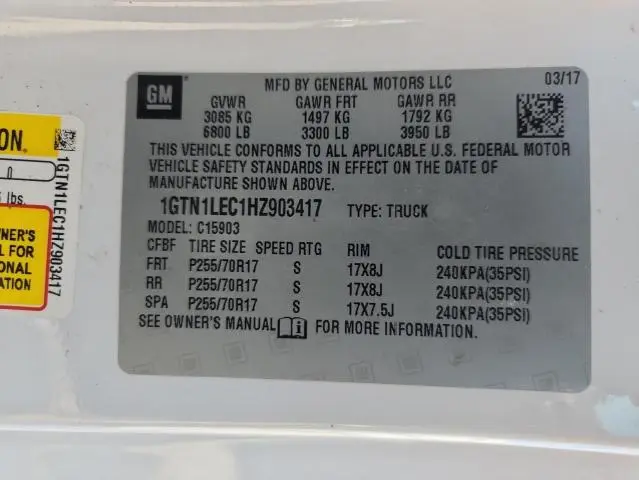 2017 GMC SIERRA C1500  