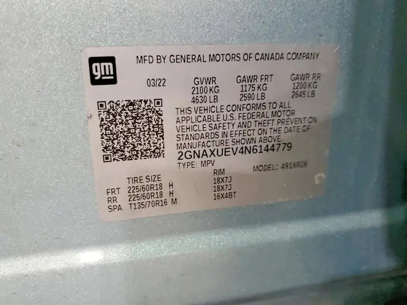 2022 CHEVROLET EQUINOX LT  