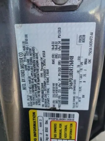 2013 FORD FUSION SE HYBRID  