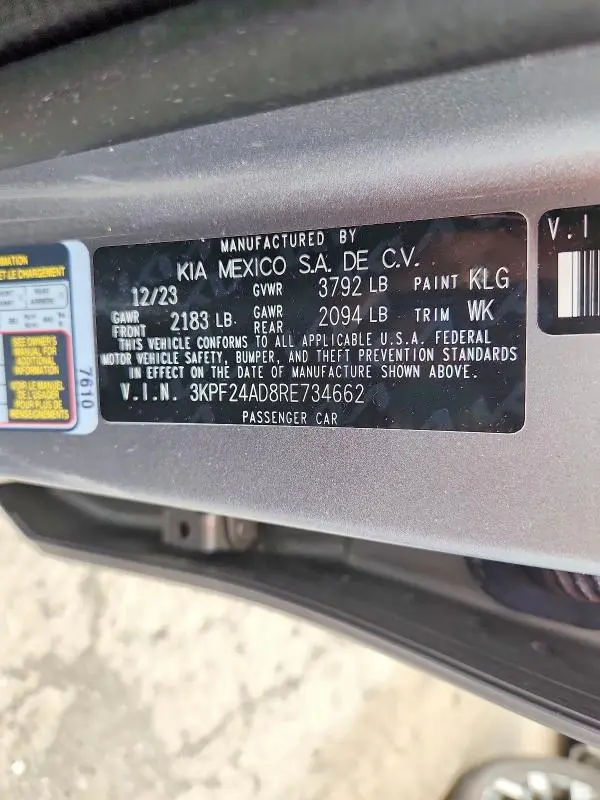 2024 KIA FORTE LXS  