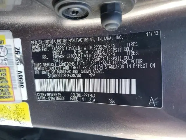2014 TOYOTA SIENNA SPORT  