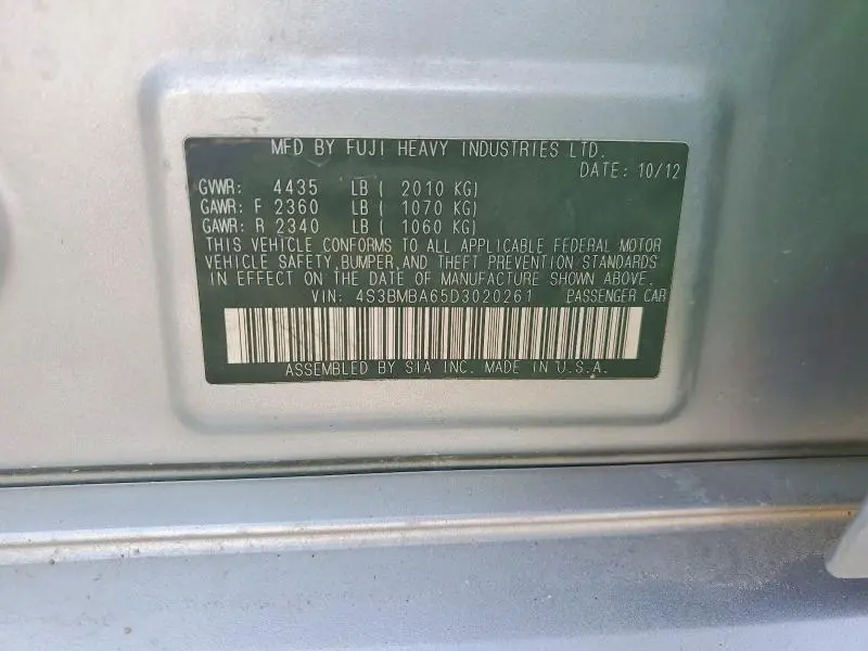 2013 SUBARU LEGACY 2.5I  