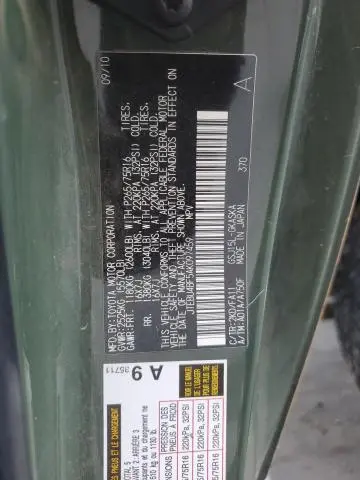 2010 TOYOTA FJ CRUISER   