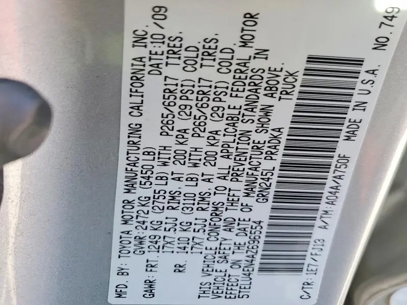 2010 TOYOTA TACOMA DOUBLE CAB  