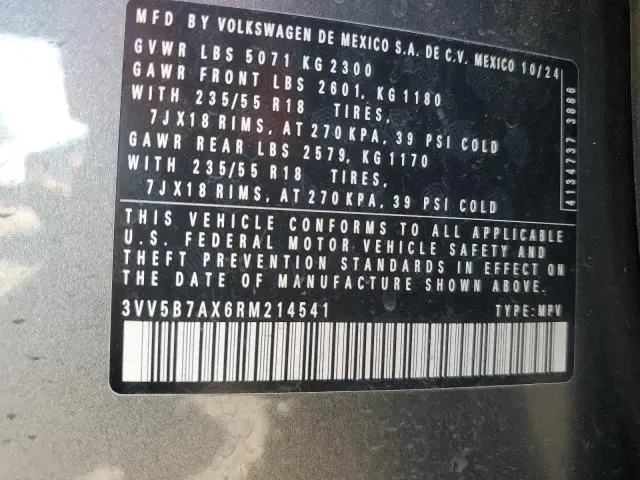 2024 VOLKSWAGEN TIGUAN WOLFSBURG  