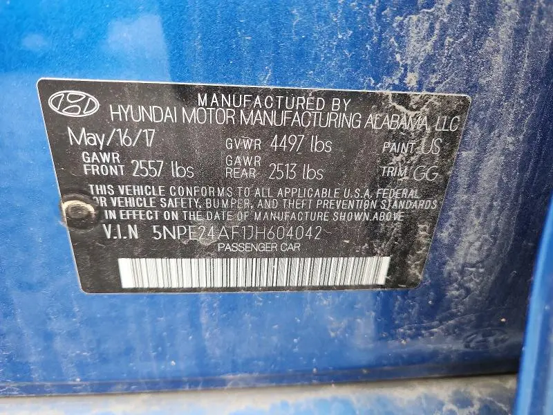 2018 HYUNDAI SONATA SE  