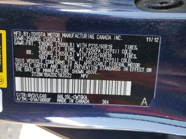 2013 LEXUS RX 350 BASE
