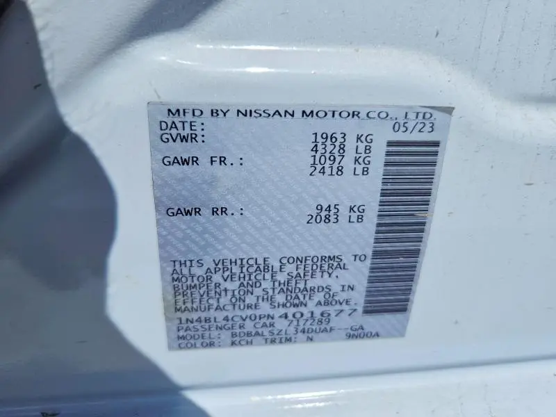 2023 NISSAN ALTIMA SR  
