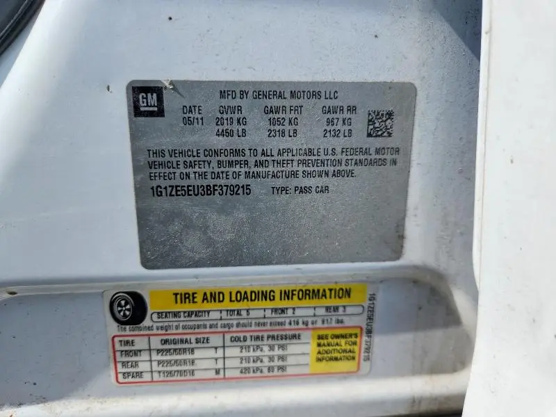 2011 CHEVROLET MALIBU LTZ  