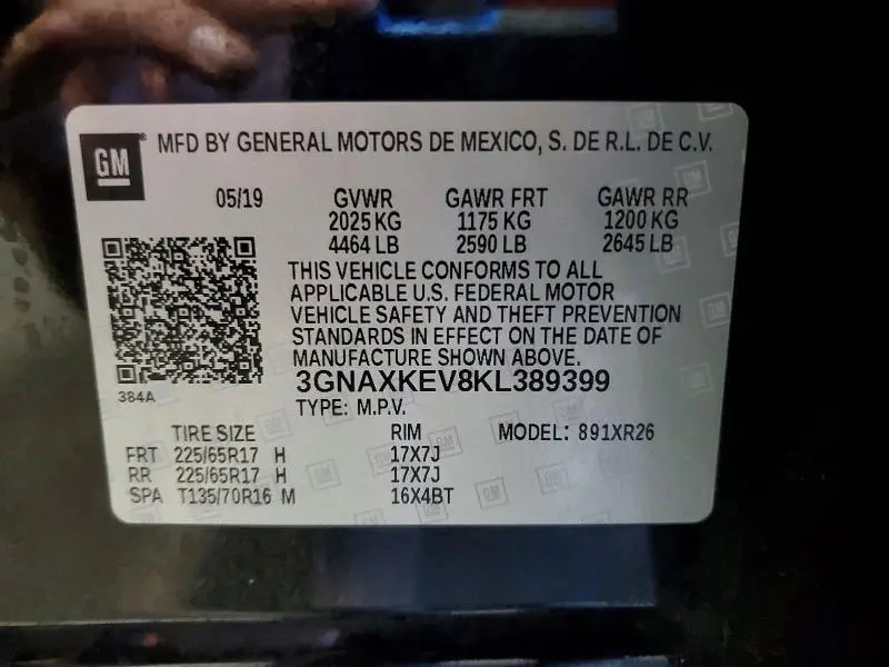 2019 CHEVROLET EQUINOX LT  