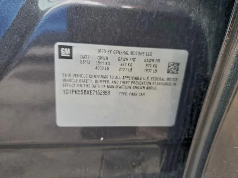 2014 CHEVROLET CRUZE LT  