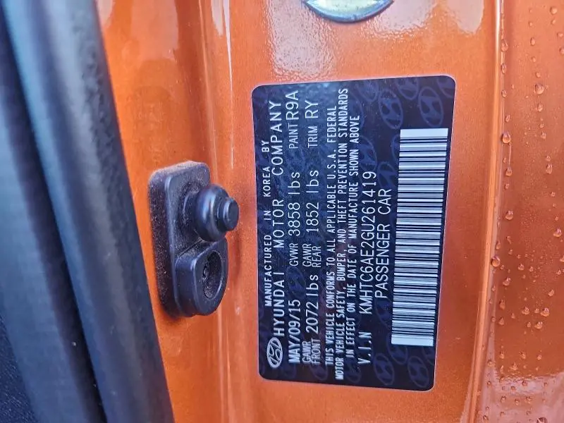 2016 HYUNDAI VELOSTER TURBO  