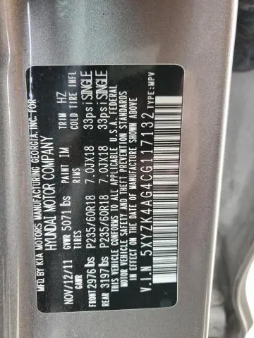 2012 HYUNDAI SANTA FE LIMITED  