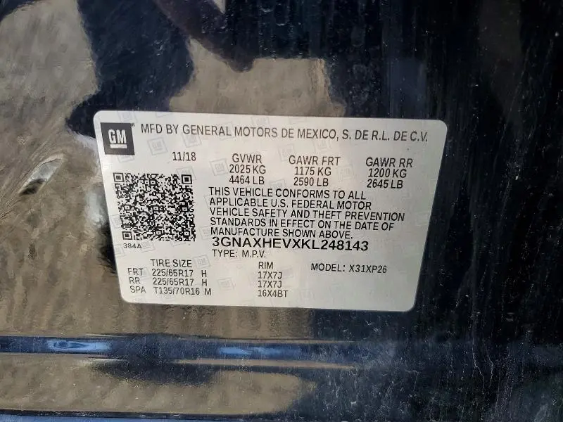 2019 CHEVROLET EQUINOX LS  