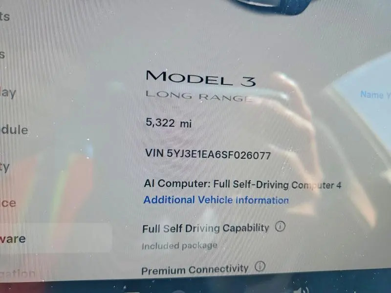 2025 TESLA MODEL 3   