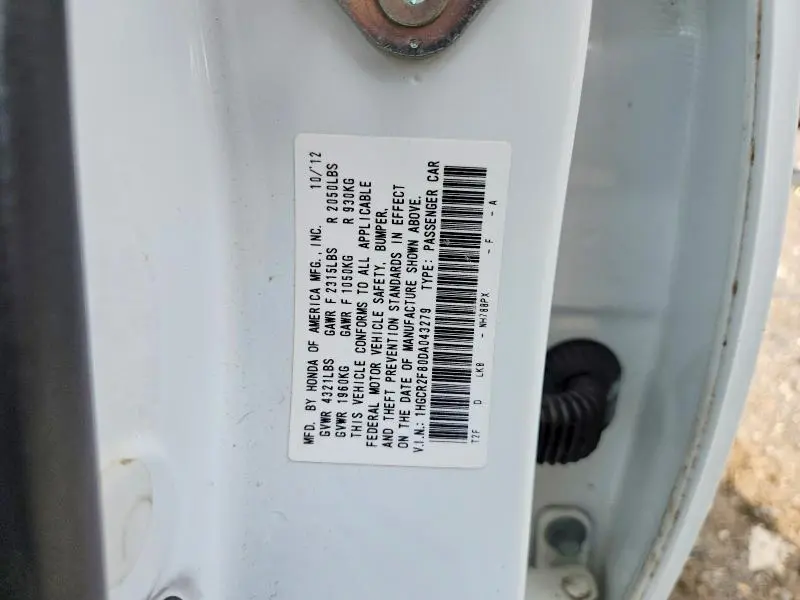 2013 HONDA ACCORD EXL  