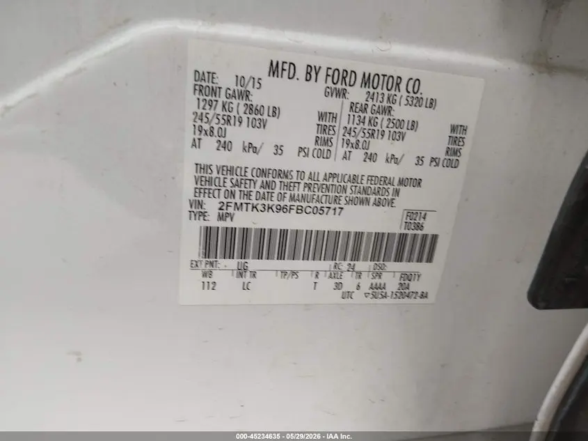 2015 FORD EDGE TITANIUM