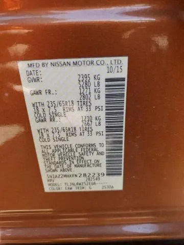 2015 NISSAN MURANO S  