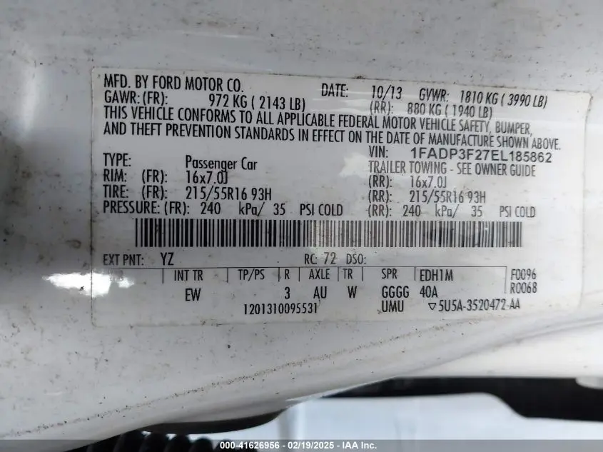 2014 FORD FOCUS SE