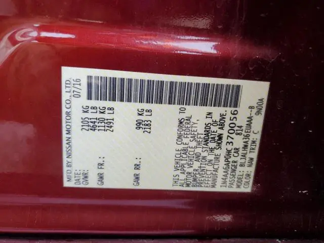 2017 NISSAN MAXIMA 3.5S  