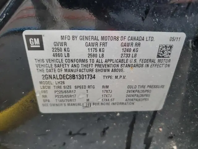 2011 CHEVROLET EQUINOX LT  