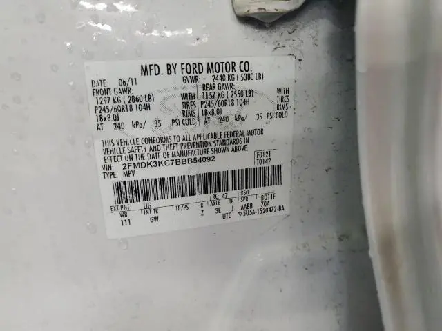 2011 FORD EDGE LIMITED  