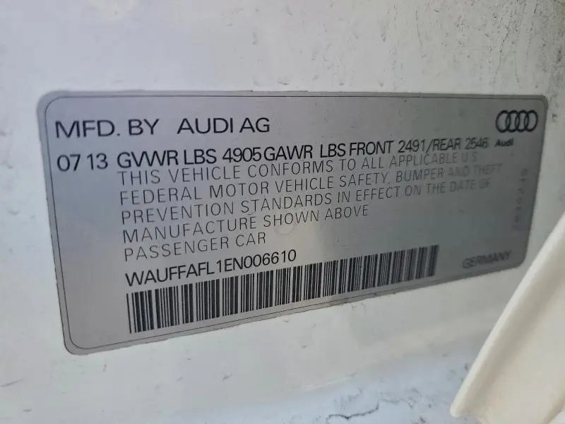 2014 AUDI A4 PREMIUM PLUS  