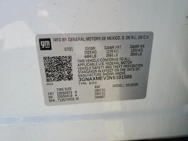 2022 CHEVROLET EQUINOX RS  