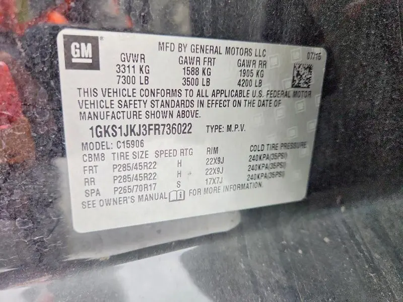 2015 GMC YUKON XL DENALI  