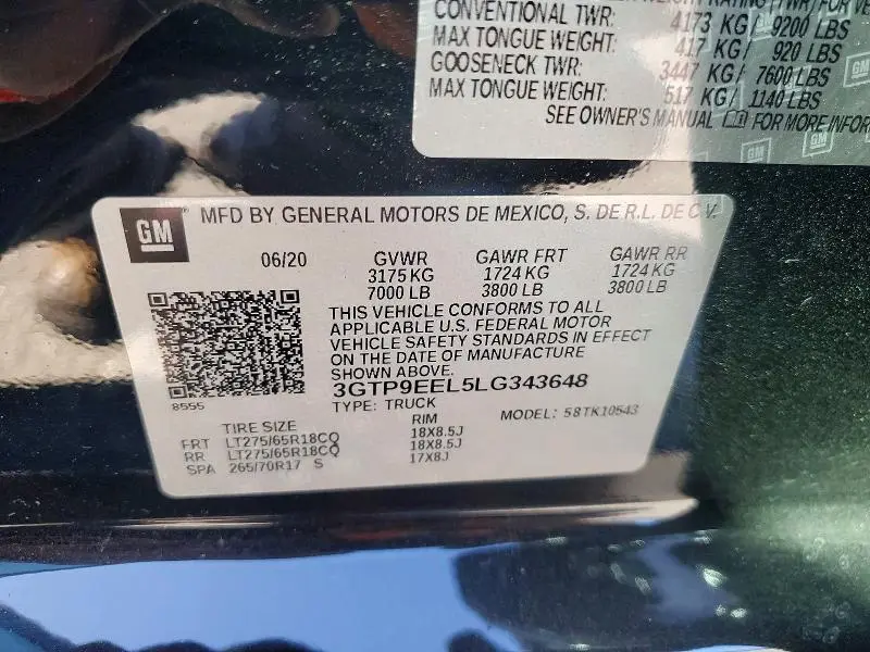 2020 GMC SIERRA K1500 AT4  