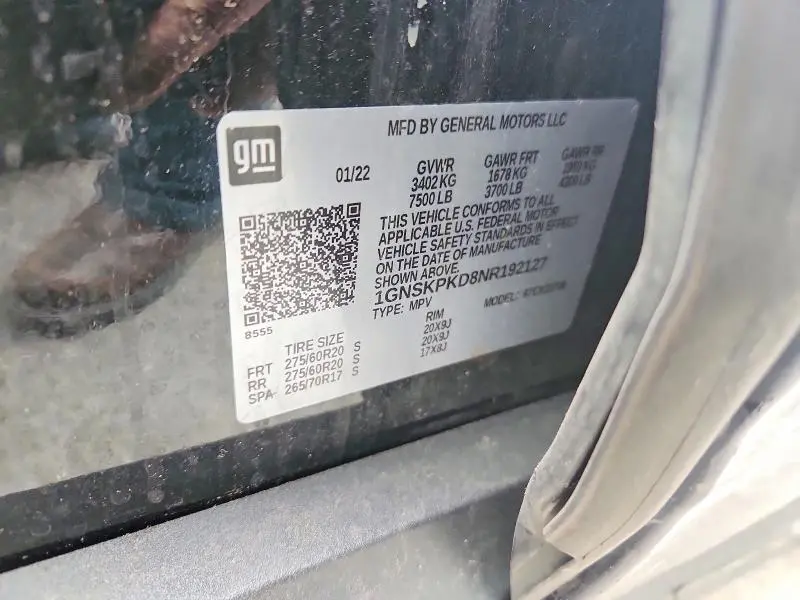 2022 CHEVROLET TAHOE K1500 Z71  