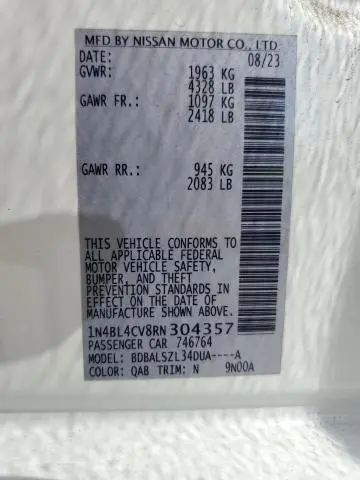 2024 NISSAN ALTIMA SR  