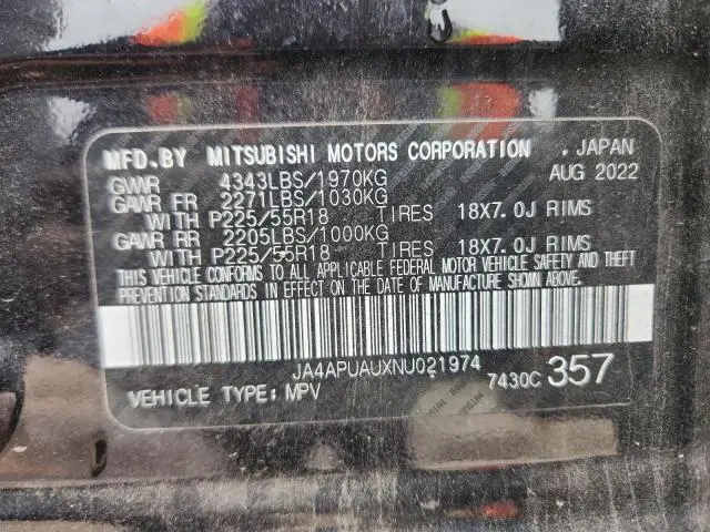 2022 MITSUBISHI OUTLANDER SPORT ES  