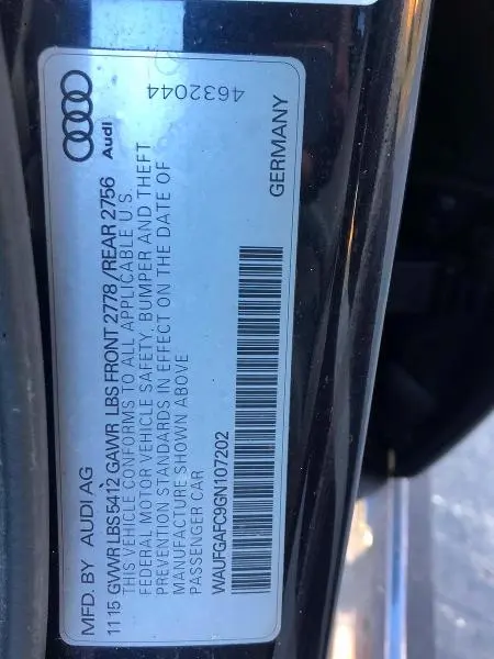 2016 AUDI A6 PREMIUM PLUS  