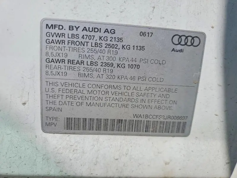 2018 AUDI Q3 PREMIUM  
