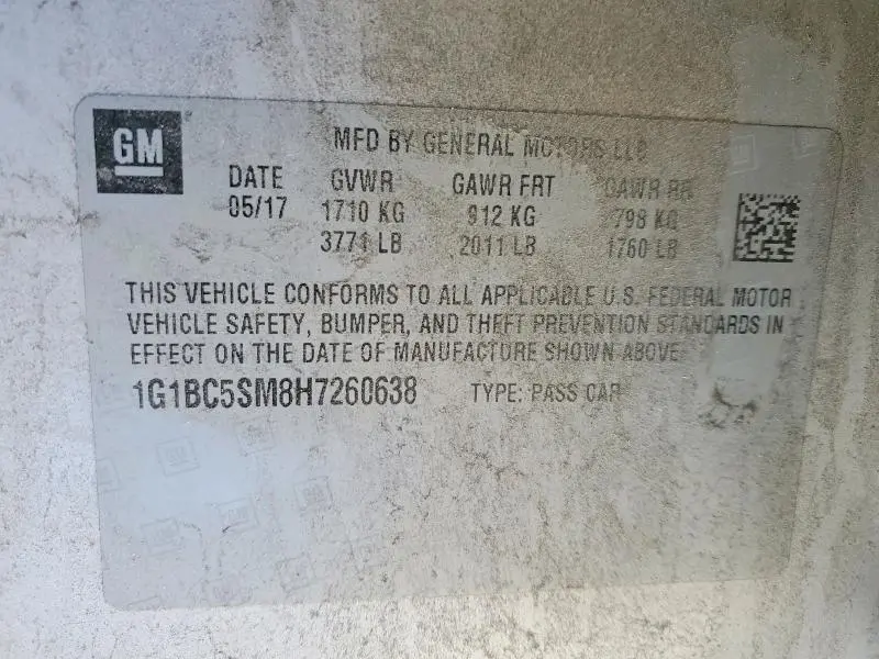 2017 CHEVROLET CRUZE LS  