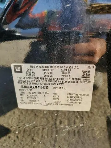 2015 CHEVROLET EQUINOX LS  