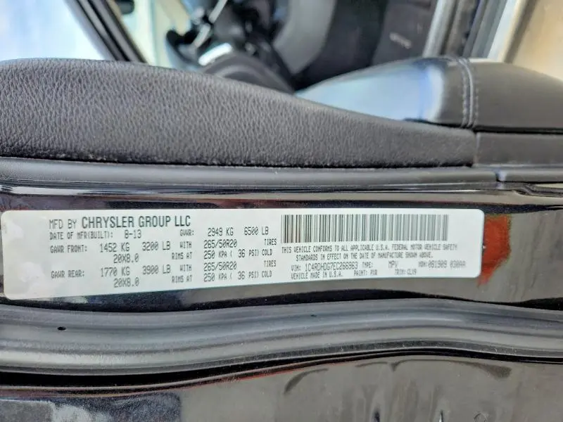 2014 DODGE DURANGO LIMITED  