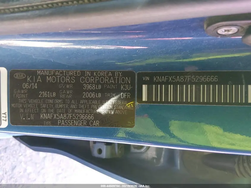 2015 KIA FORTE EX