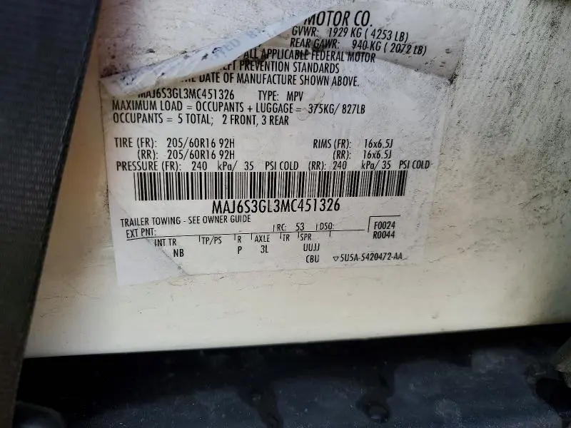 2021 FORD ECOSPORT SE  