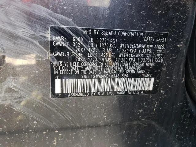 2021 SUBARU ASCENT LIMITED  