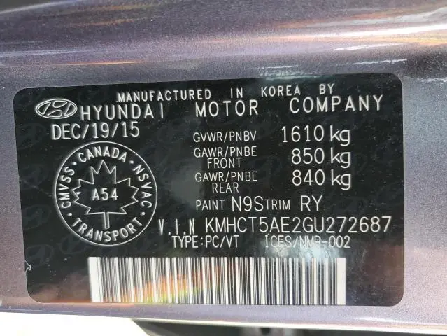2016 HYUNDAI ACCENT SE  