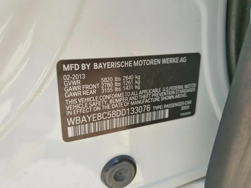 2013 BMW 750 LI  