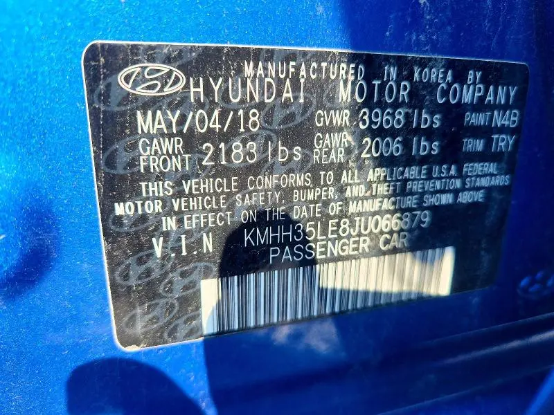2018 HYUNDAI ELANTRA GT BASE  