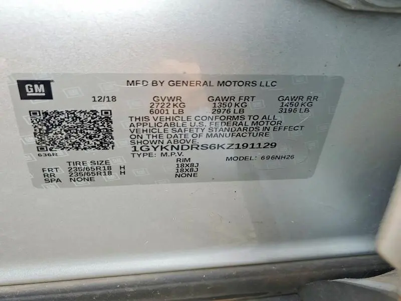 2019 CADILLAC XT5 LUXURY  