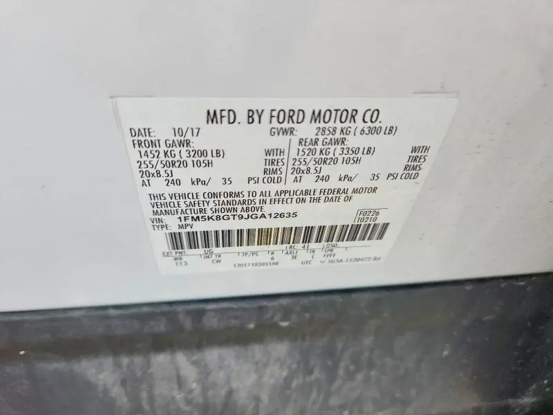 2018 FORD EXPLORER SPORT  