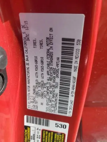 2016 TOYOTA TACOMA DOUBLE CAB  